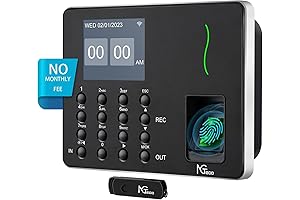 NGTeco Biometric Fingerprint Time Clock for Businesses