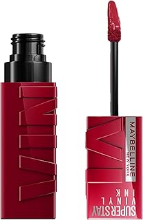 Maybelline NY SuperStay Vinyl Ink Batom Líquido, Longa Duração, Acabamento Vinil Espelhado e Efeito Gloss, Brilho Instantâneo, Conforto para os Lábios, Fórmula Vegana, Cor Royal 4,2ml