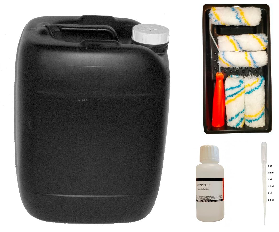 Kit de resina de poliéster de 25 kg con 500 g de catalizador – La tienda del compuesto – ideal para proyectos de reparación y creaciones de bricolaje (resina)
