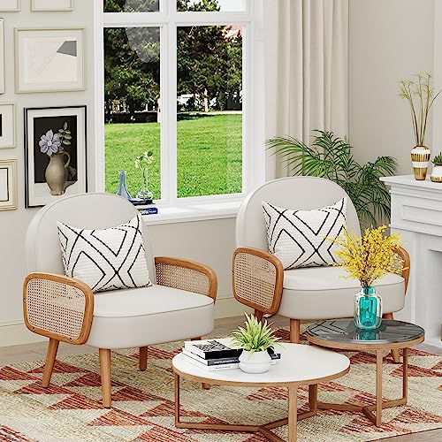Sillón Plegable Cuero Sintético Beige miniatura 6