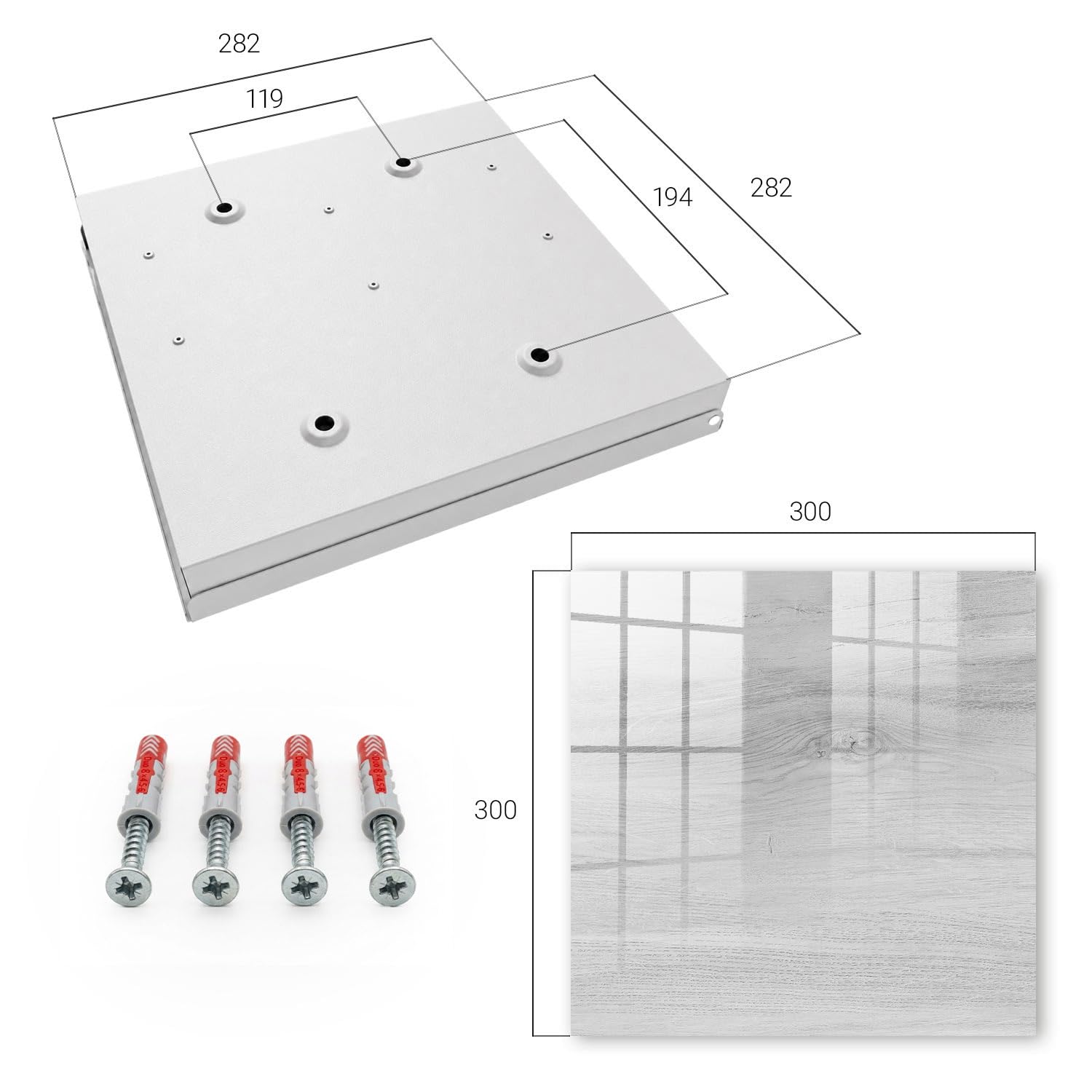 Cassetta portachiavi 30x30 cm Modelli in legno Porta Sinistra Bianco | Appendiabiti | Bacheca | Vetrinetta | Nicchia | Casellario | Armadio | Gancio | Quadro | Mobiletto | Contenitore | Supporto