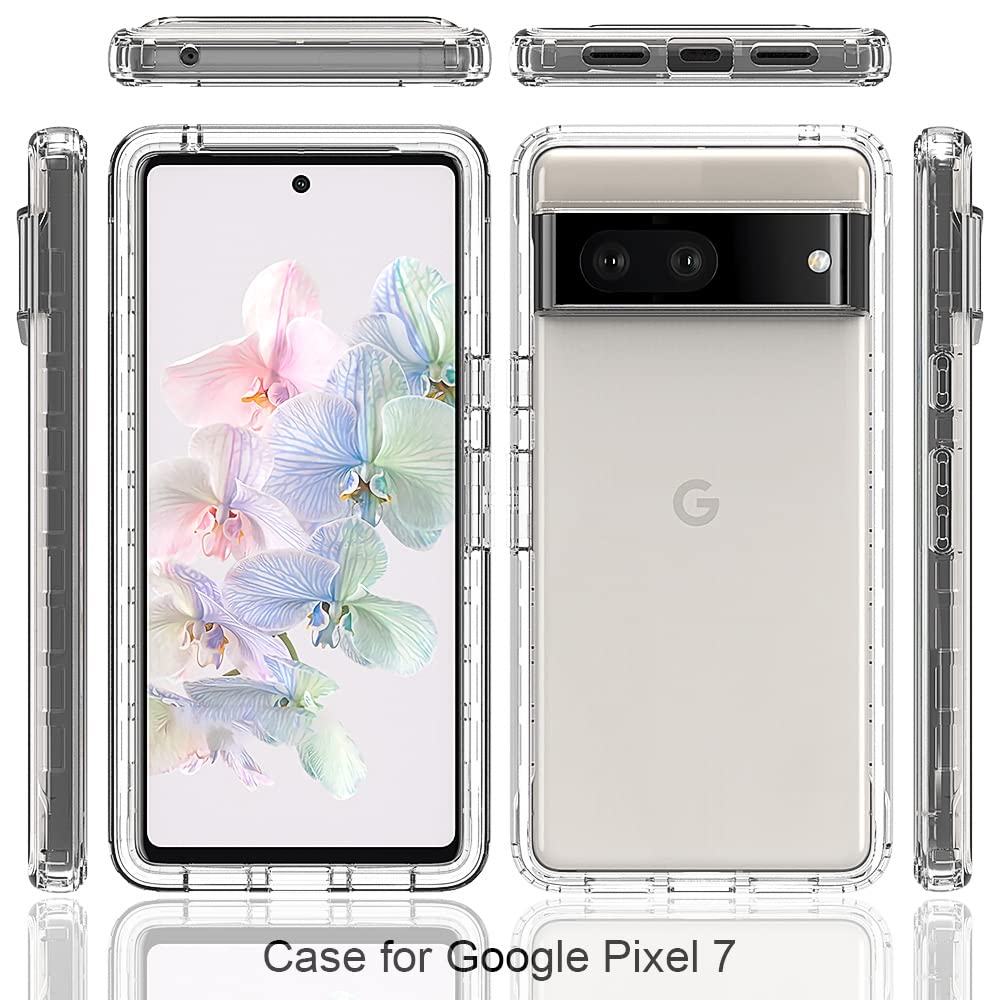 HuwaiH Handyhülle Für Google Pixel 7 – Transparent, Stoßfest, Anti-rutsch, TPU, Kratzfest