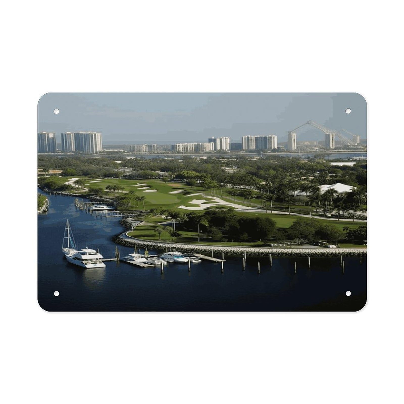 Fekiloot Style Golf Yacht Club Metal Signs Wall Art Tin Sign