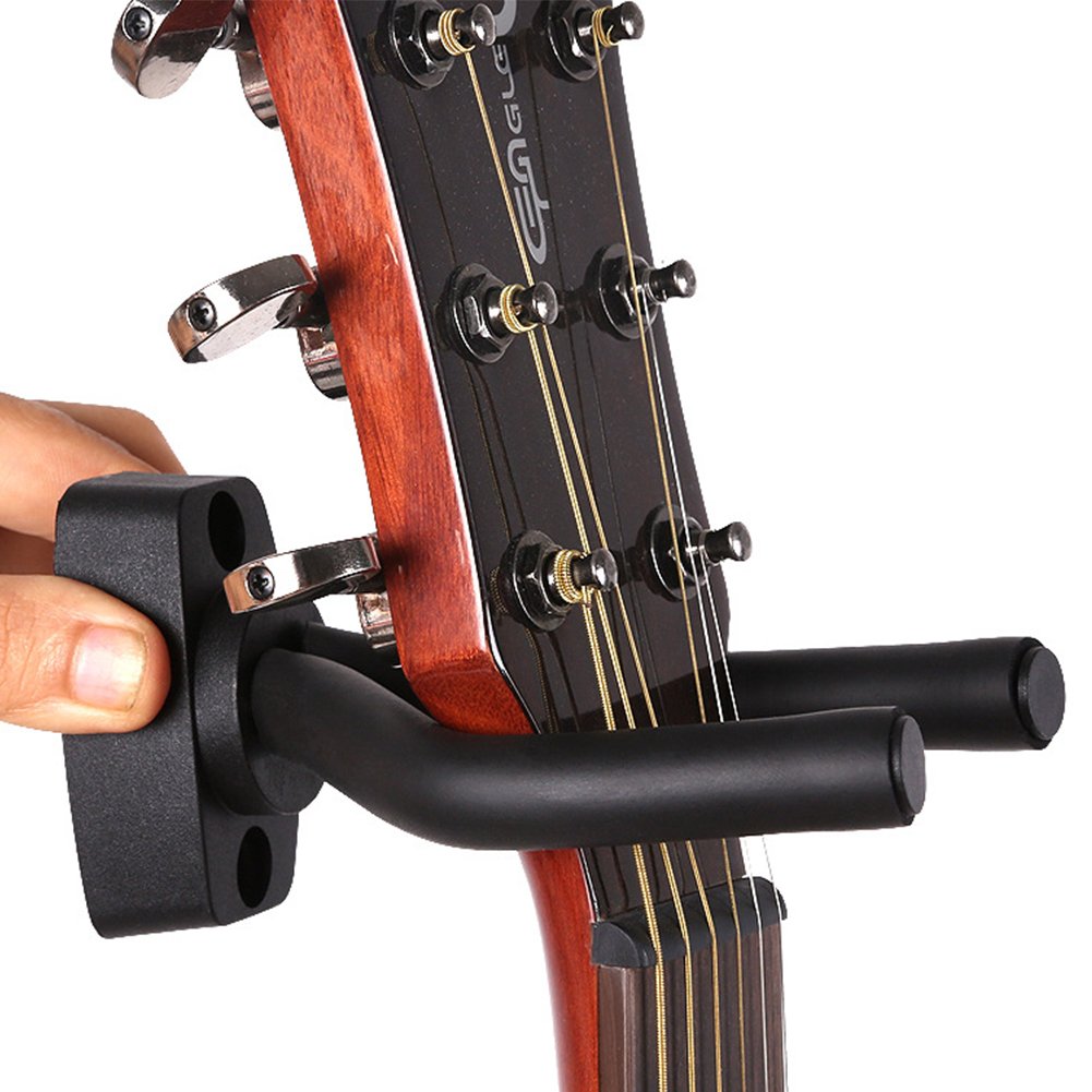 Gancio Da Parete A Forma Di Violino Per Chitarra, Violoncello, Ukulele - In Mogano, Con Protezione In Silicone, Portata Fino A 18 Kg