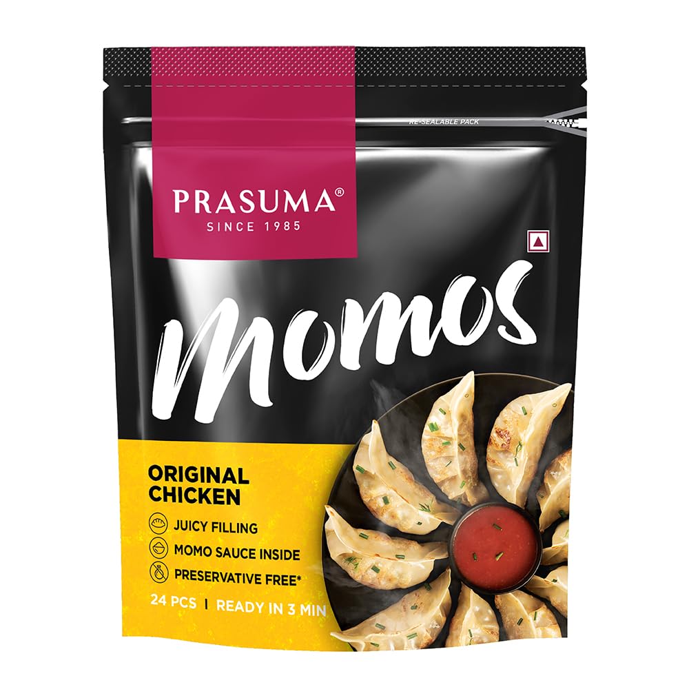 Prasuma Original Chicken Momos, 24 Pieces