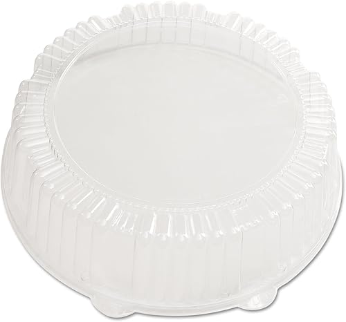CaterLine - Tapa redonda de plástico para bandeja de catering, 12 pulgadas de diámetro x 2.75 pulgadas de alto, transparente (25 unidades)