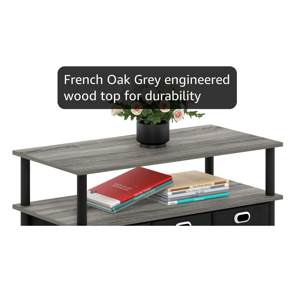 Amazon.com: Furinno FRANS Toolless 3-Tier Coffee Table with Open