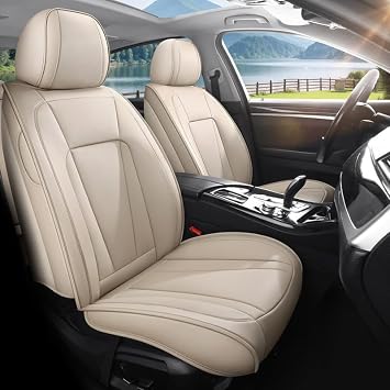 Car Seat Covers Full Set Custom Fit For Lexus RX 300 1999-2003 ,Beige | Premium Faux Leather, Waterproof, Anti-Slip, Airbag Compatible, Breathable, Car Seat Protectors, Easy To Install