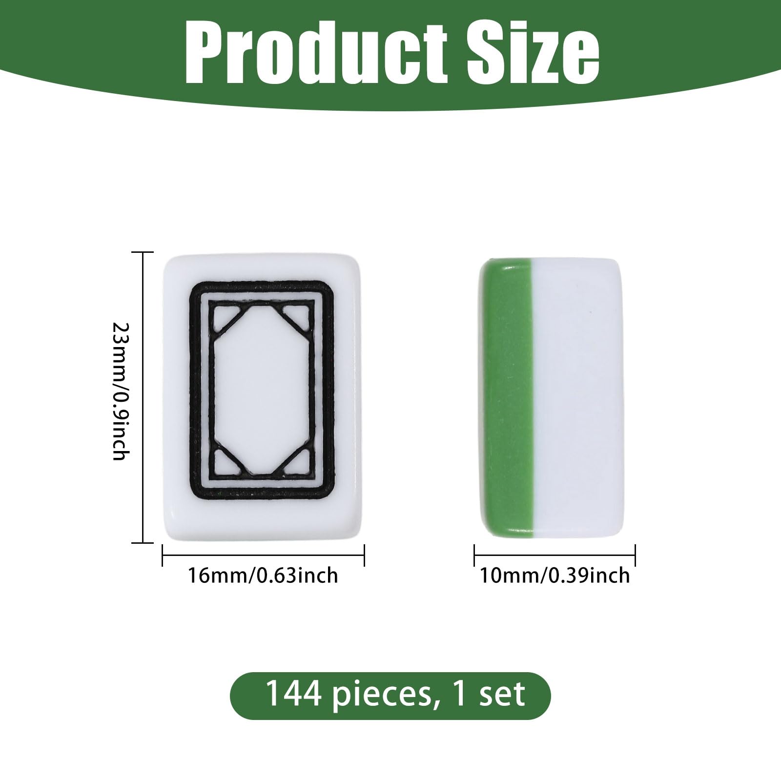 FREEBLOSS Mini Mahjong Set (144 Stück) – Tragbares Traditionelles Reisespiel Für Anfänger (2.3x1.6x1cm /0.91x0.63x0.39 Zoll)