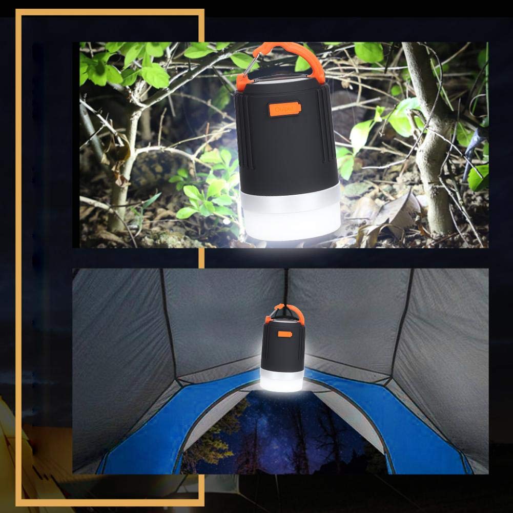 ADITAM Zeltlampe USB-Aufladung LED-Arbeitslicht Outdoor wasserdichte Campinglampe Power Bank mit Haken Double The Comfort