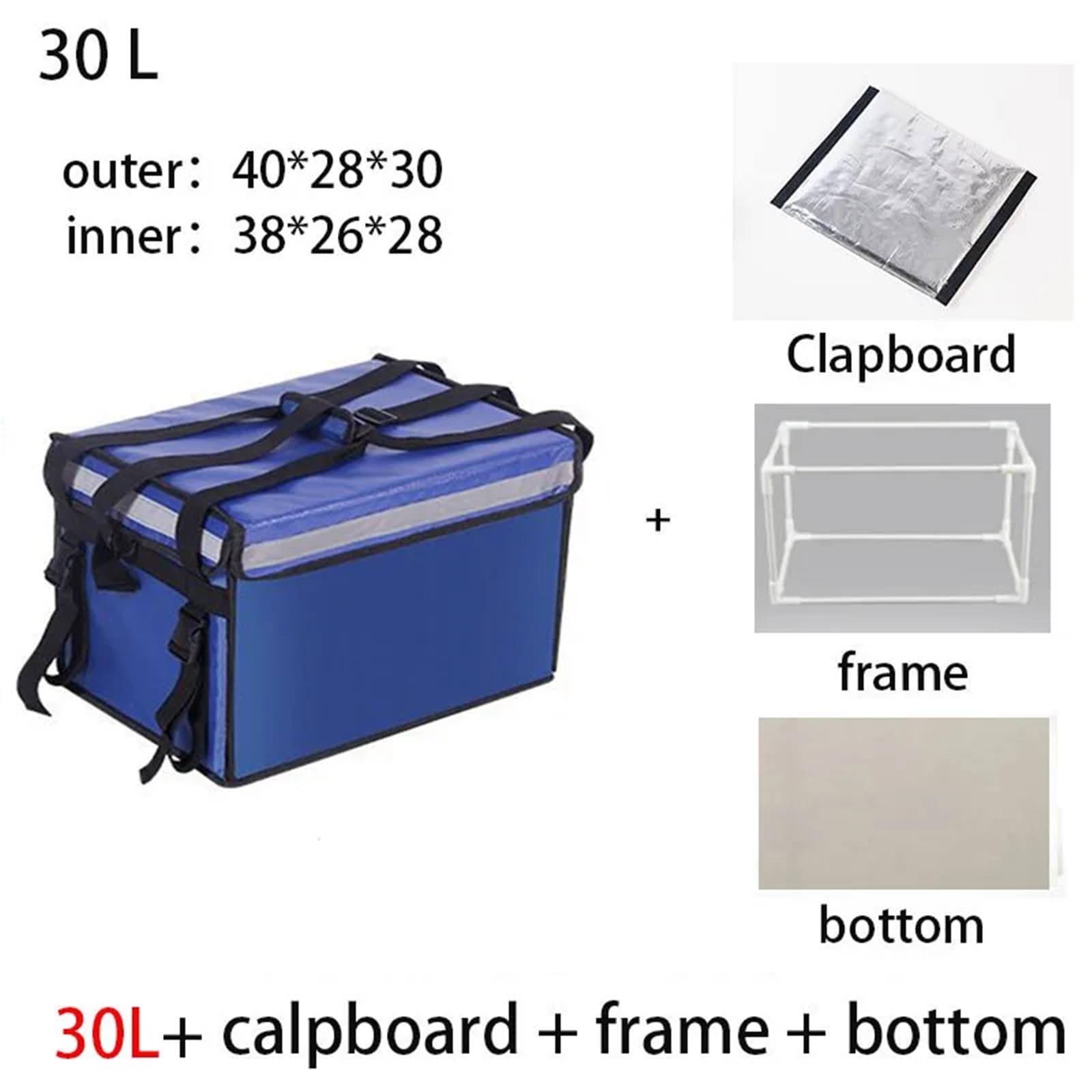 Bolsa Termica Bolsa térmica extragrande de 30 l for el coche, bolsa de hielo, bolsa térmica aislante for el almuerzo, bolsa for pizza, contenedor for entrega de alimentos frescos, bolsa for refrigerad