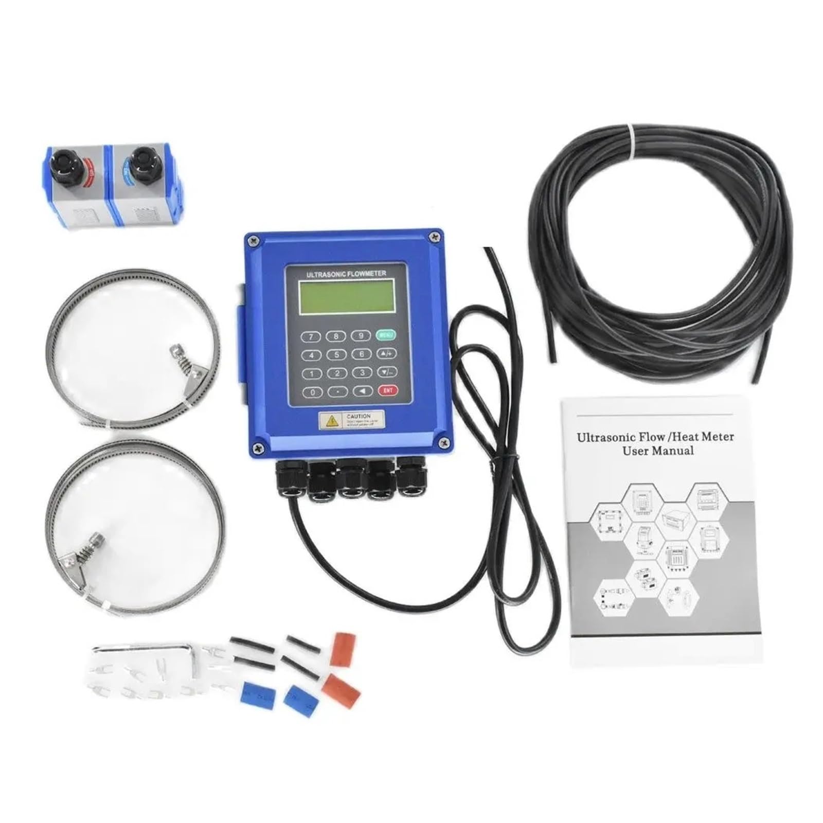 Caudalímetro De Agua Ultrasónico Digital, Abrazadera Montada En La Pared, Transductor De TM-1, DN50mm-700, TUF-2000B, Interfaz RS485, Protección IP67(TM-1-HT)