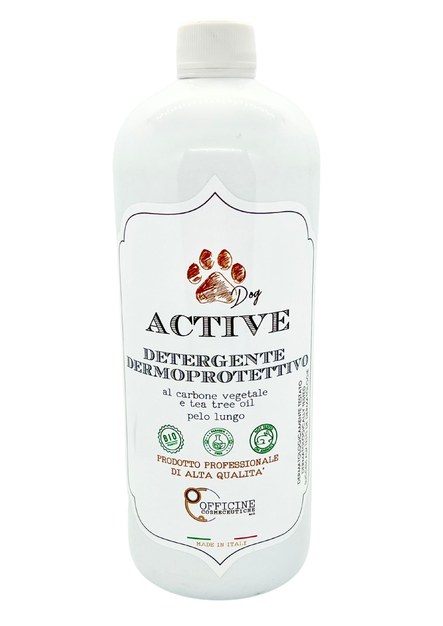 OFFICINE COSMECEUTICHE Detergente Dermoprotettivo – Shampoo per Cani a Pelo Lungo, Dermatologicamente Testato, 1 Lt