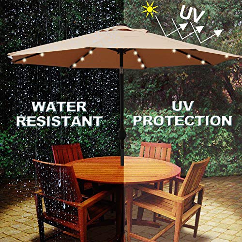 Blissun 9 Ft Solar Umbrella 32 Led Ligh Buy Online In El Salvador At Desertcart