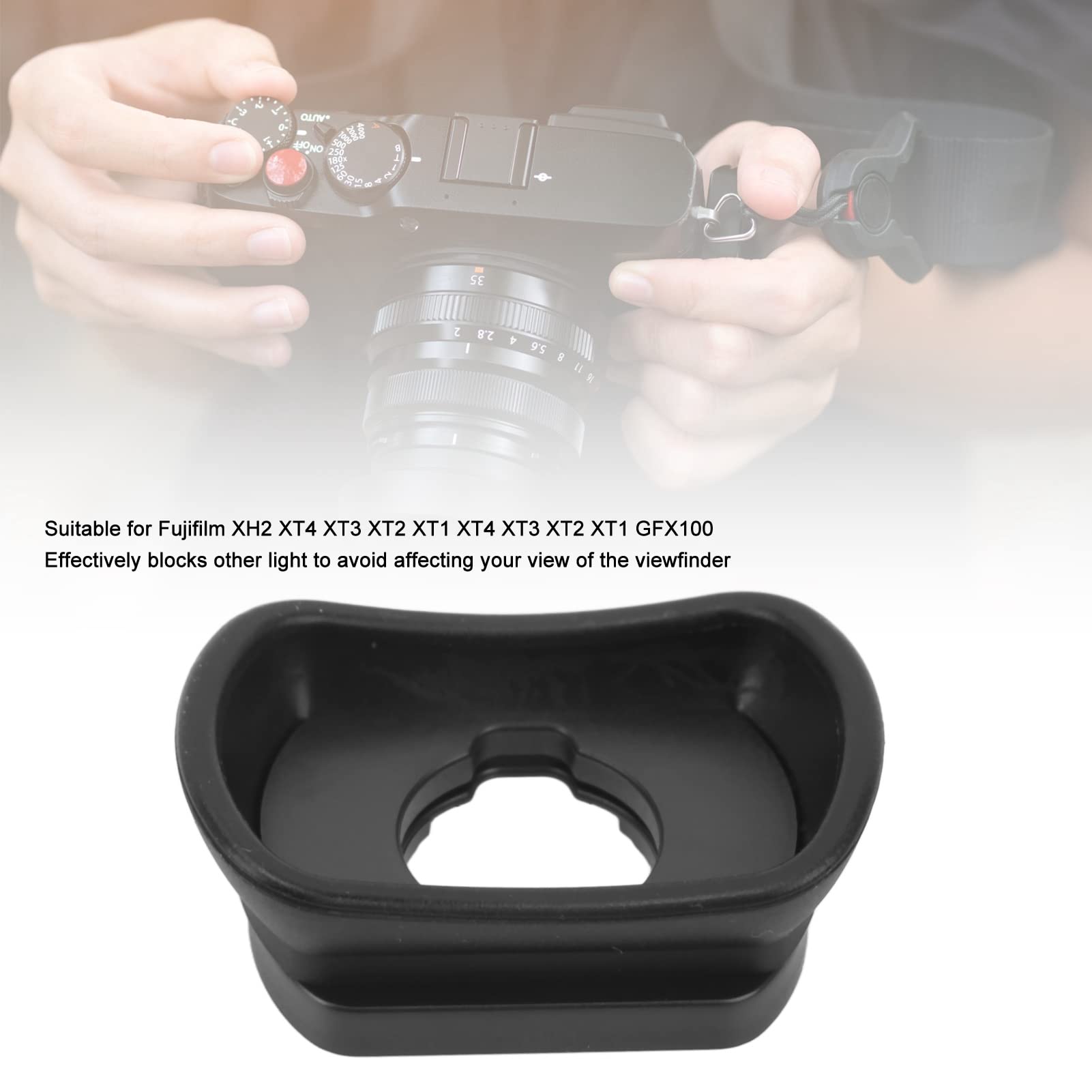 XH2 XT4 XT3 XT2 Camera Eye Cup, Rubber Camera Eyepiece with Accurate Size for XT1 XT4 XT3 XT2 XT1 GFX100 - Image 2