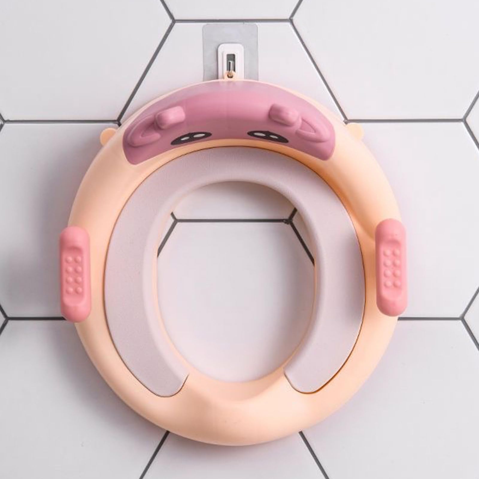 Almohadilla de asiento para orinal para niños con soporte reforzado, base segura, ayudante de inodoro extraíble para niños pequeños, uso en invierno, adaptador de asiento de inodoro extraíble para