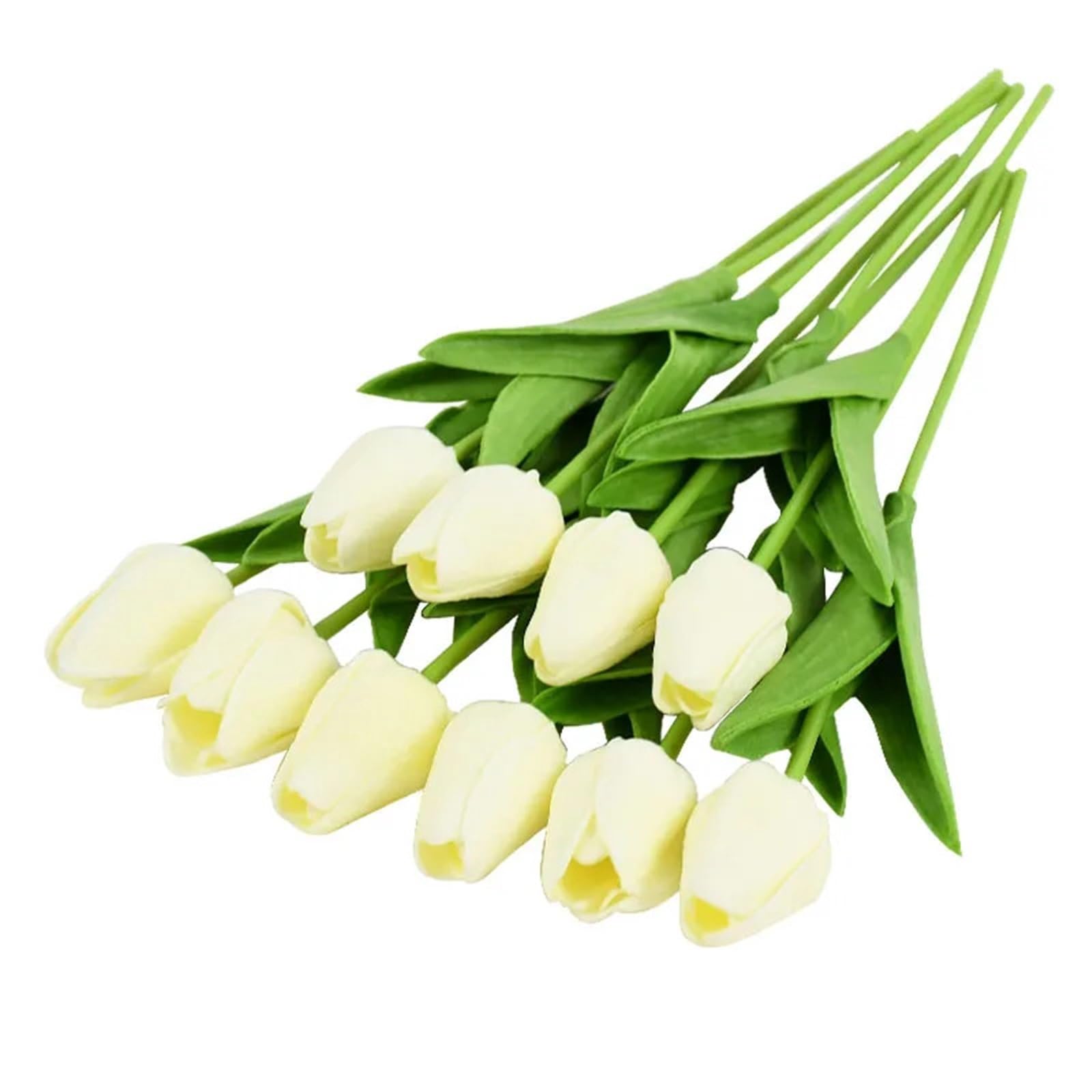 Dcrxz Artificial Flowers 10PCS Tulip Artificial Flower Real Touch Artificial Bouquet PE Fake Flower for Wedding Decoration Flowers Home Garden Decor(B)