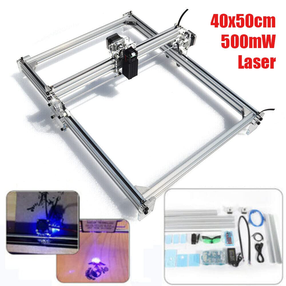 Machine à graver bois 500 mW CNC Laser Machine DIY Gravure laser Routeur Graveur 40 x 50 cm Appareil de gravure de bureau pour bois, métal, verre, acrylique