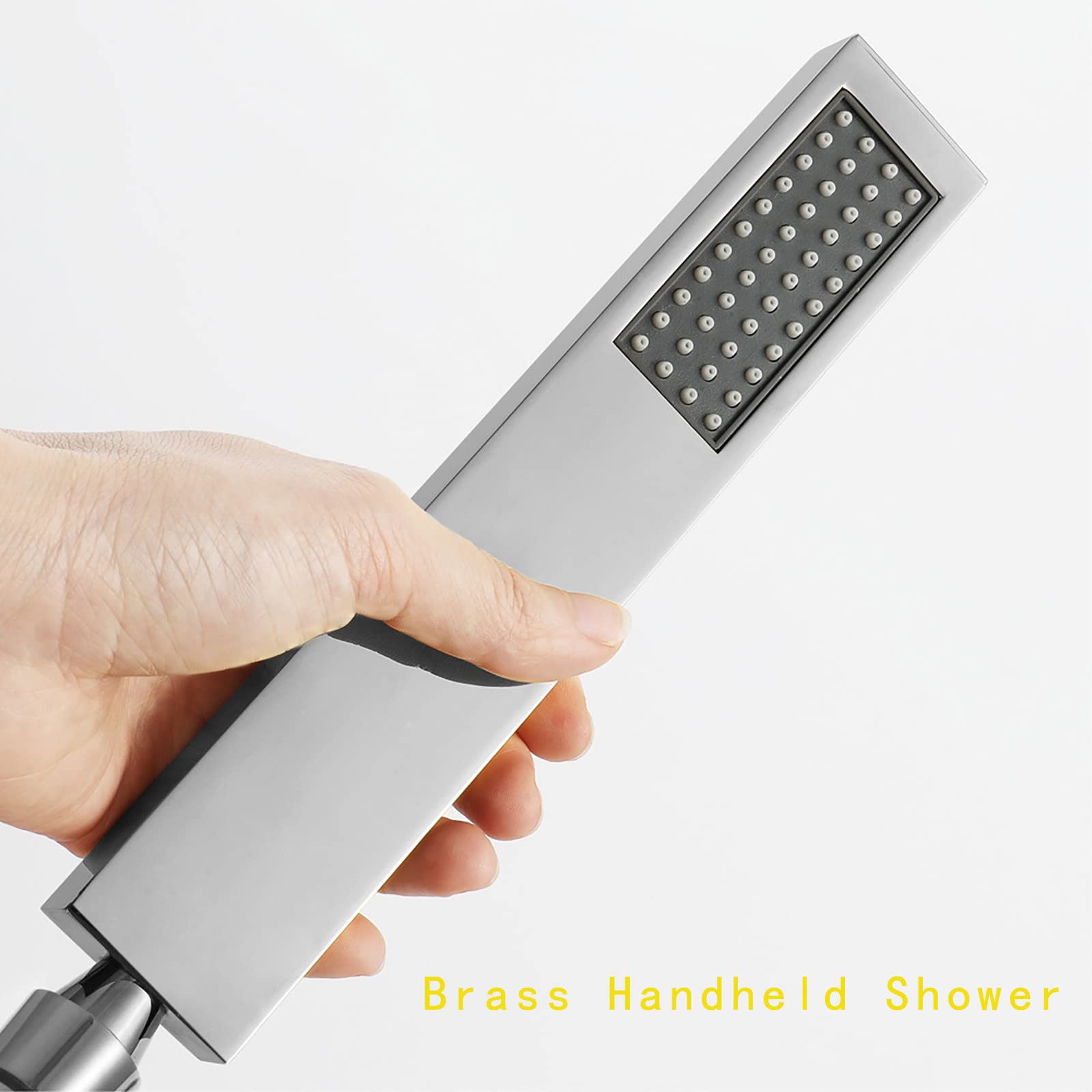 Alcachofa Ducha Alta Presión, Latón Antical Alcachofa de Ducha de Mano con Manguera Acero Inoxidable 1.5M, Soporte, G1 / 2 Ajuste Universal Cromado Duchas de Baño Alcachofa, Fácil de Instalar