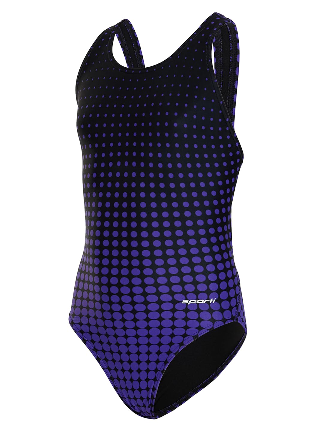 Sporti Wide Strap Girls' Athletic One-Piece Swimsuit – Competitive Bathing Suit, Racerback Style Swimwear for Youth Swimmers