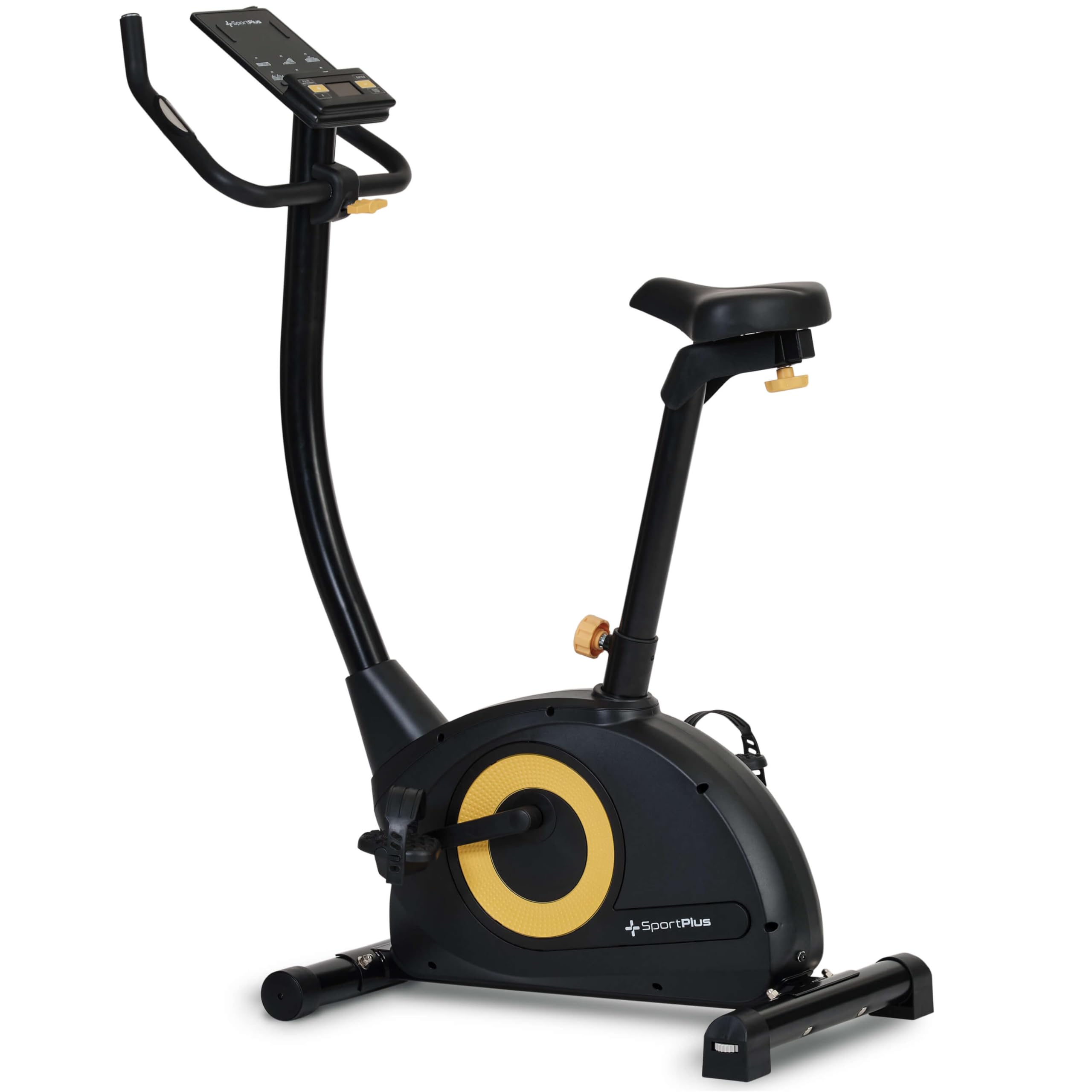 SportPlus Cyclette COMPATTA, 24 livelli di resistenza, cardiofrequenzimetro integrato e compatibilità con le app, Home Fitness