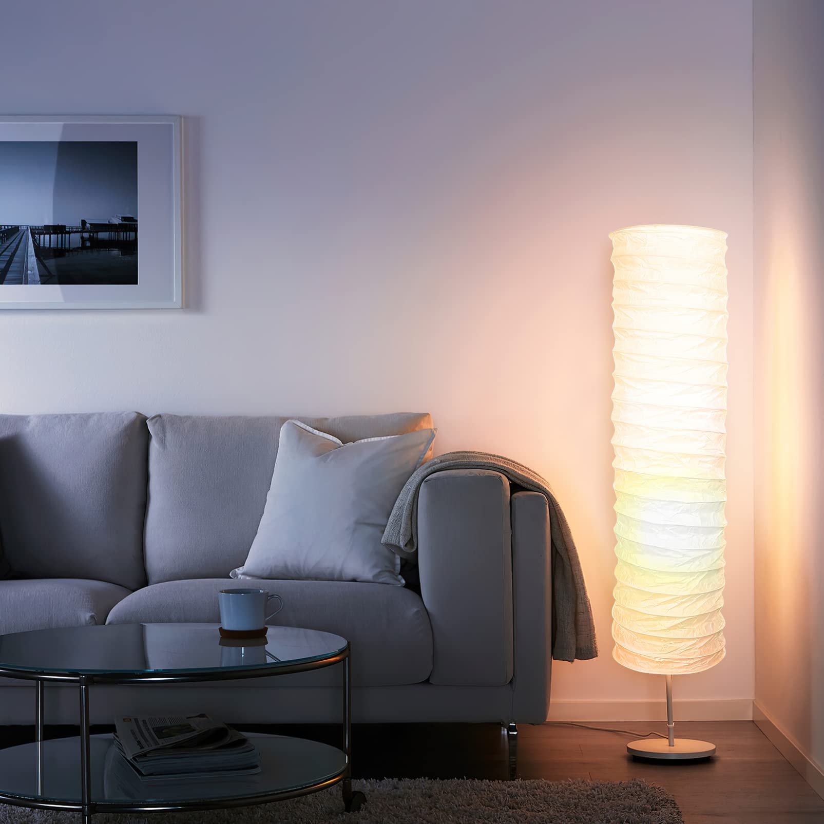 Paralume A Forma Di Ciambella In Carta Di Cotone – 43 Cm, Stile Giapponese Pieghevole Per Soffitto, Camera Da Letto E Soggiorno