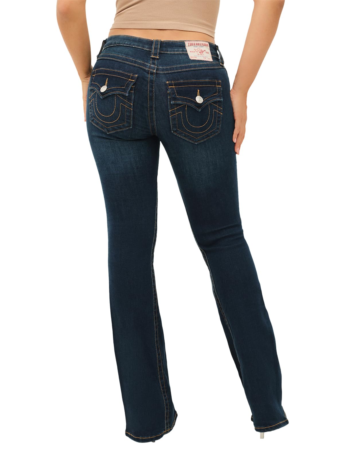True Religion Joey Mid Rise Flare Flap - Dżins Kobiety