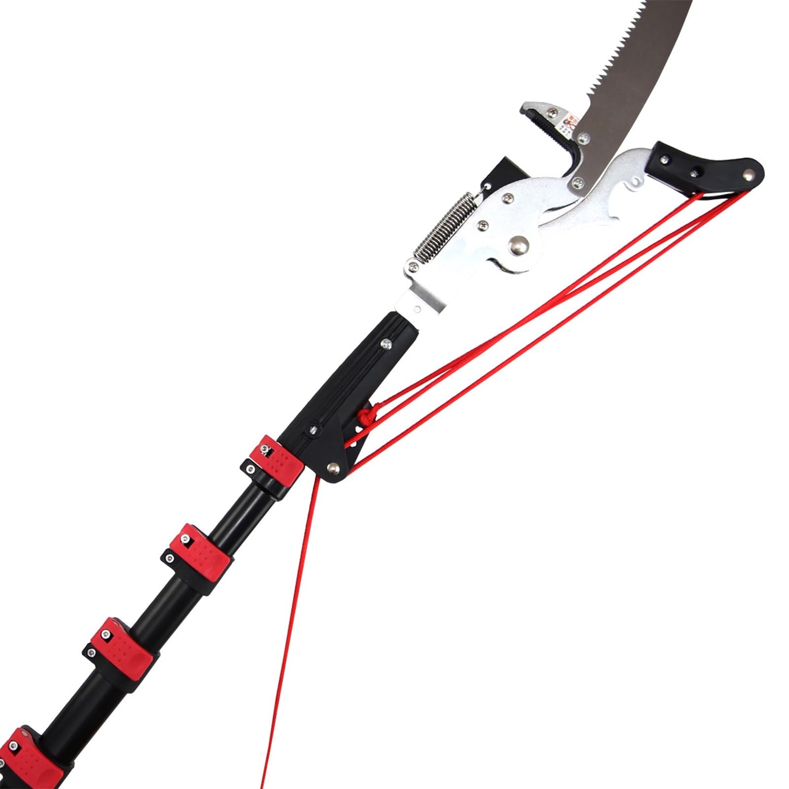 Svettatoio a pertica professionale con taglio a cricchetto Sega Ad Asta Telescopica,Tagliarami Manuale,Sega Per Potatura,per segare o tagliare i rami,La Potatura Di Rami Di Silvicoltura(6M (20FT))