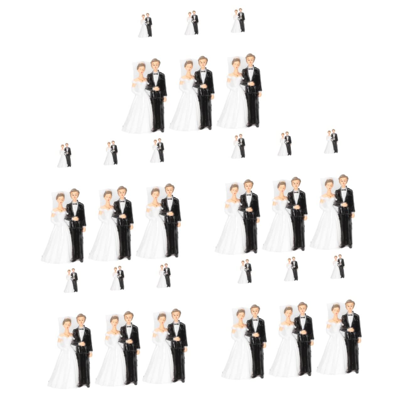 30 pcs Gift Anniversary Home Plastic Bridegroom Groom for Statue Day Figurines Memory Decoration Topper Sculpture Figurine Decor Bride Valentine's Desktop Wedding Cuake Couple