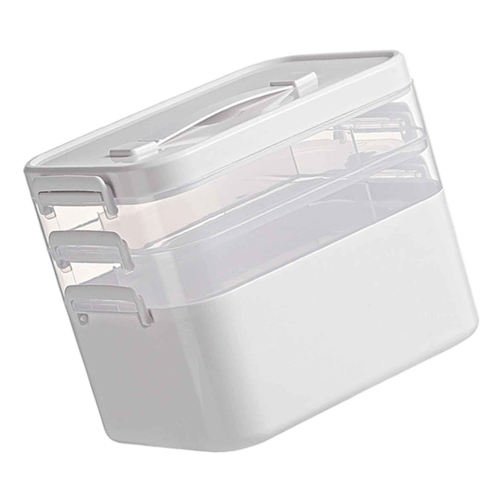 Nucelit Multilayer Clear Medicines Storage Box Portable Organizers with Spacious Compartments for Home Emergencys Supplies Home Clinics Organization Box