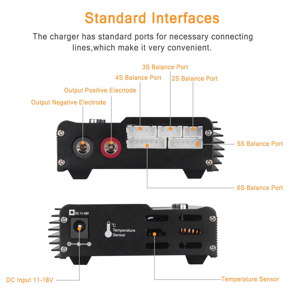 HTRC LiPo Cargador 1S-6S Cargador de Batería Digital 80W 6A para Vida de Ion de Litio NiCd NiMH LiHV PB Batería Inteligentny