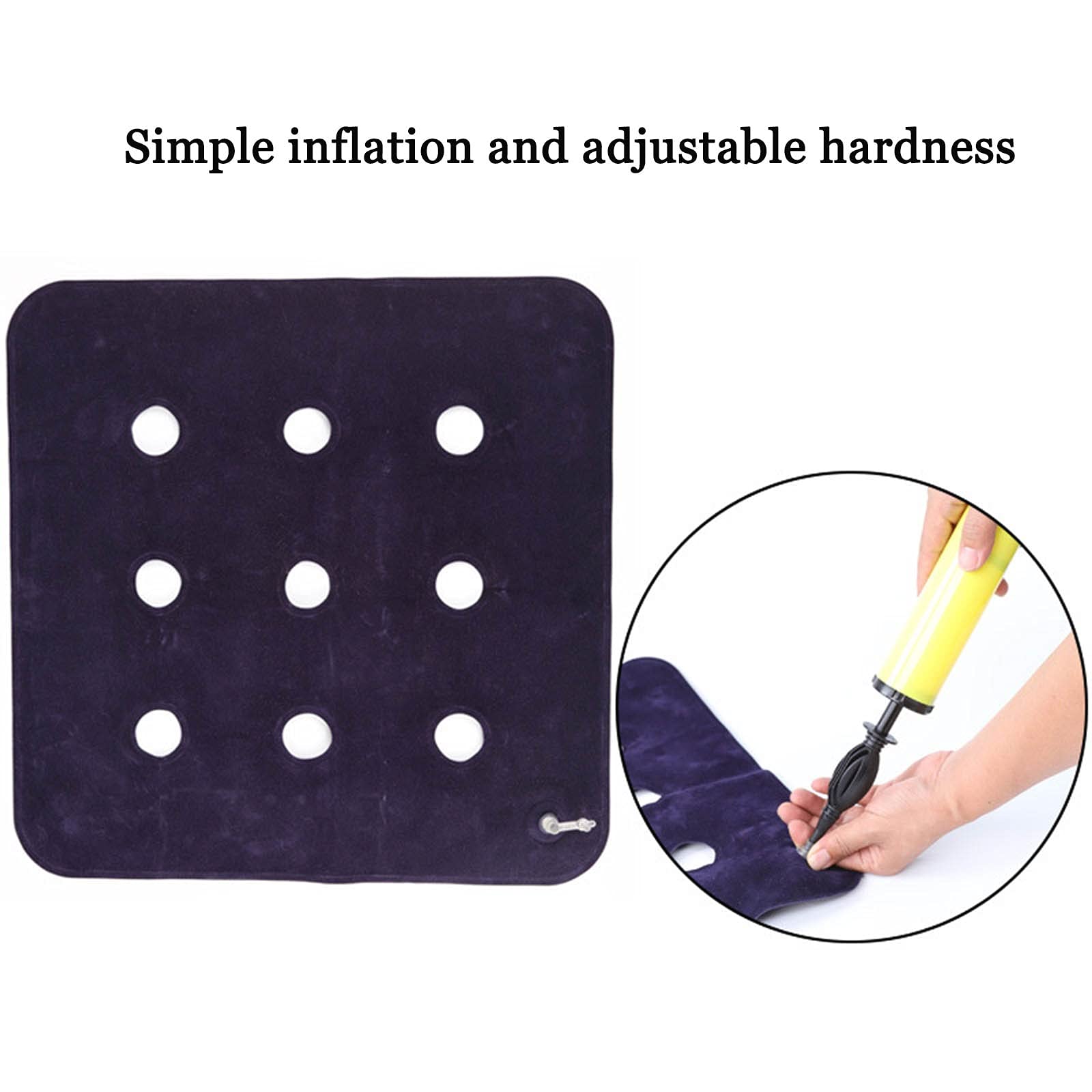 Cojín Antiescaras para Silla de Ruedas, Cojín Inflable de Aire, Cojín de Aire Inflable antiescaras, Cojín para Silla de Oficina para Coche (Color : 1pcs, Size : 48cm)