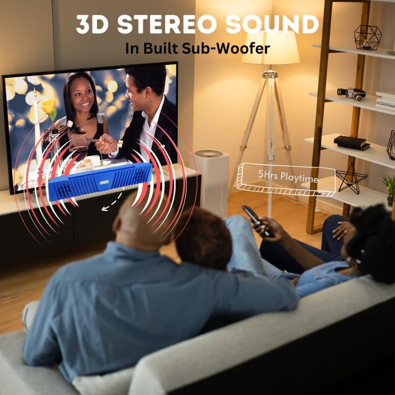 Image of Drumstone (𝗦𝗽𝗲𝗰𝗶𝗮𝗹 𝟱 𝗬𝗲𝗮𝗿𝘀 𝗪𝗮𝗿𝗿𝗮𝗻𝘁𝘆 Loud Speaker Bar with Deep Bass for Smartphones, Smart TV, Gaming, Wireless Bluetooth 5.0, USB Input, PC Sound Bar for Desktop