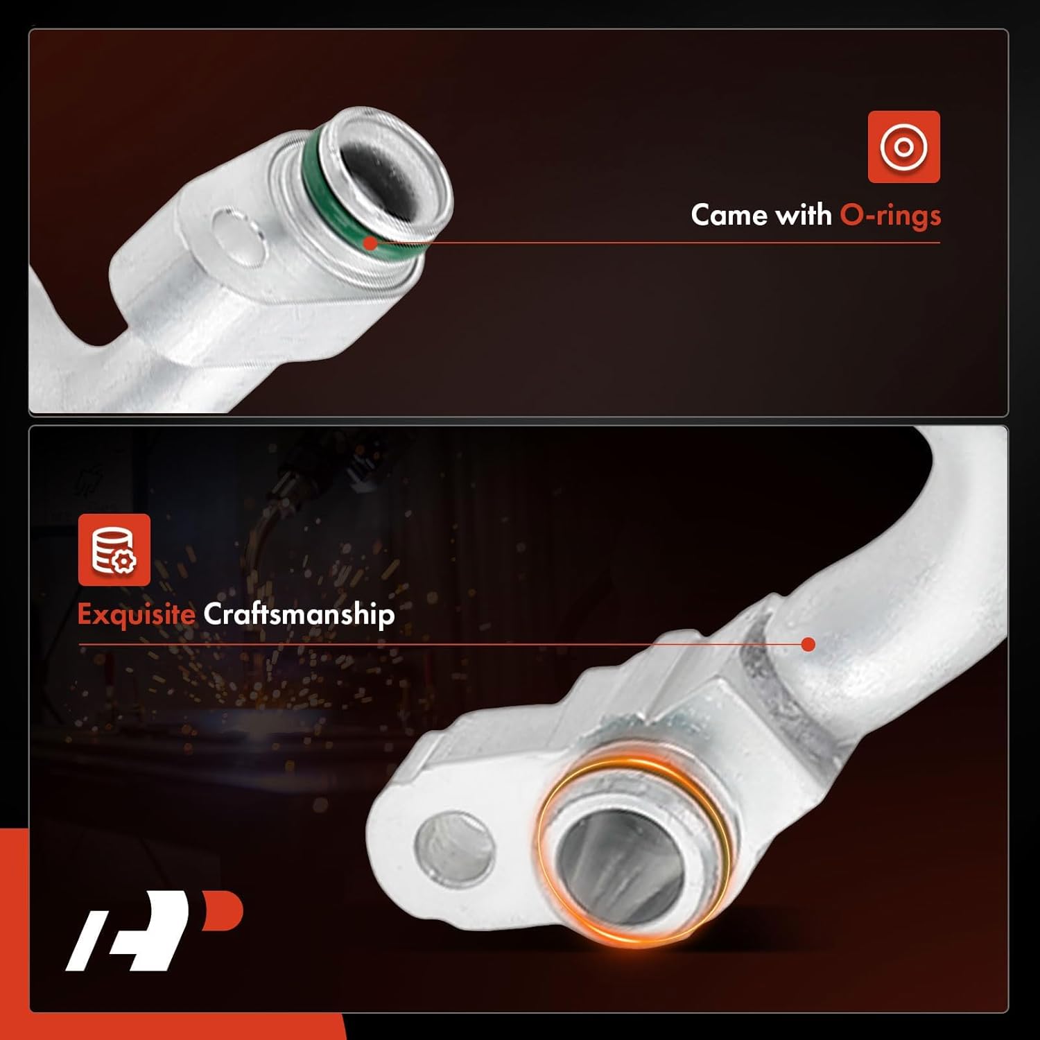 A-Premium A/C Suction Hose & Discharge Line Hose Assembly Compatible with Toyota Camry, 2007 2008 2009, L4 2.4L, Gas, Japan Built