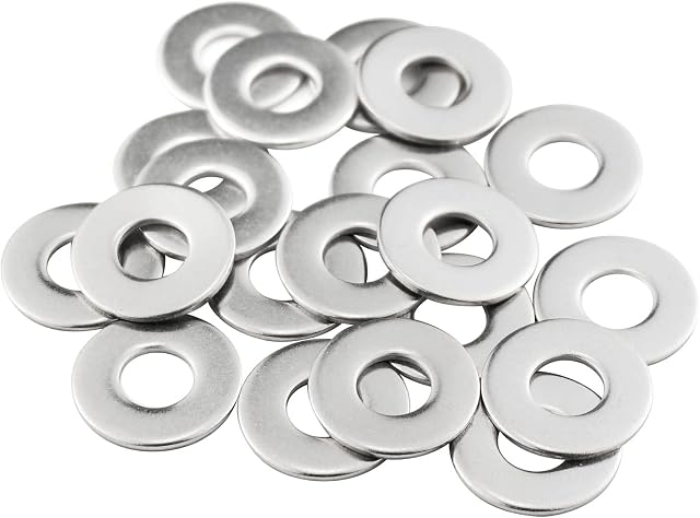 M8 Washers, M8 x 20mm Penny Washers, (Pack of 20) A2 304 Stainless Steel Washers, Flat Repair Washer, Large Metal Washers, Plain Round Chrome Washers for Screws & Bolts