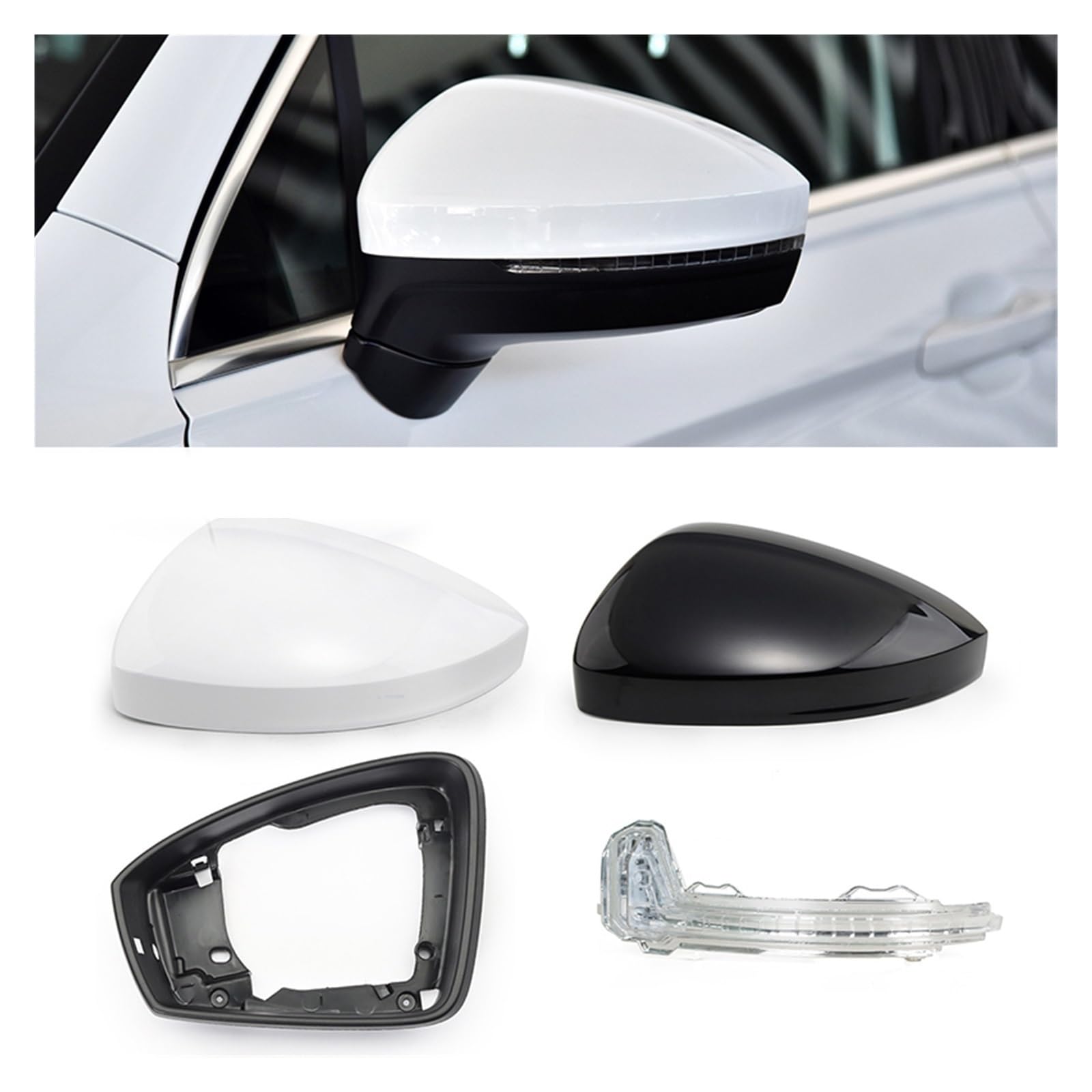 Specchietto retrovisore dell'automobile Per luce di segnalazione per VW per Tiguan 2017-2020 coperchio dello specchietto retrovisore laterale della portiera per dell'auto(Light one pair)