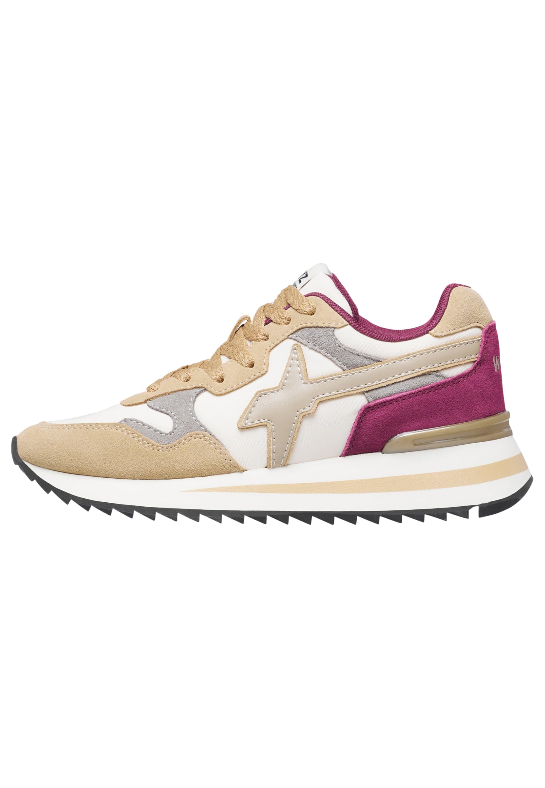 w6yz Yak-W.-Sneaker in Suede e Nylon-Bianco