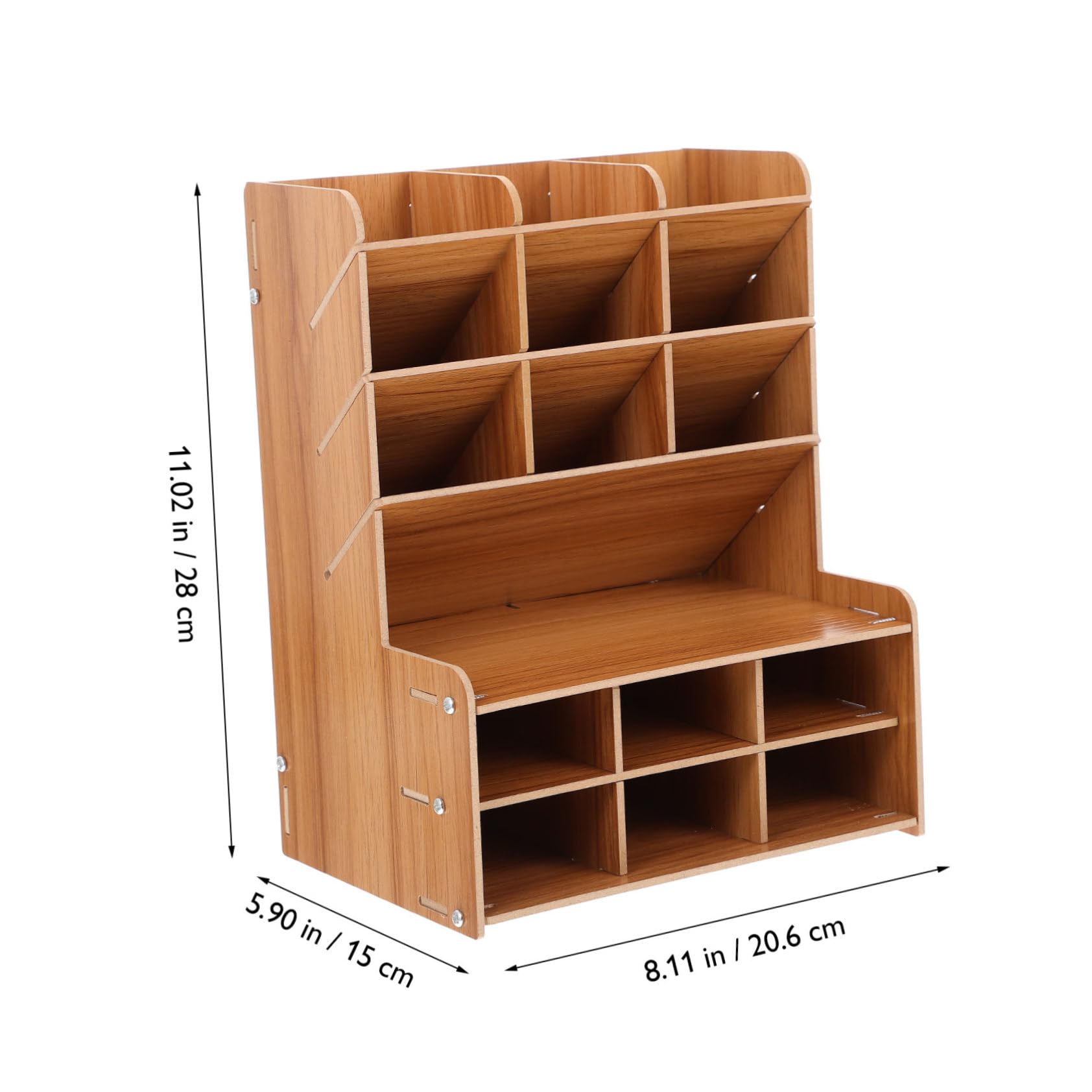 Holibanna Portalápices Creativo de Madera Diseño Simple y Limpio, Caja Organizadora Fácil de Limpiar para Escritorio y Almacenamiento de Papelería en Oficina