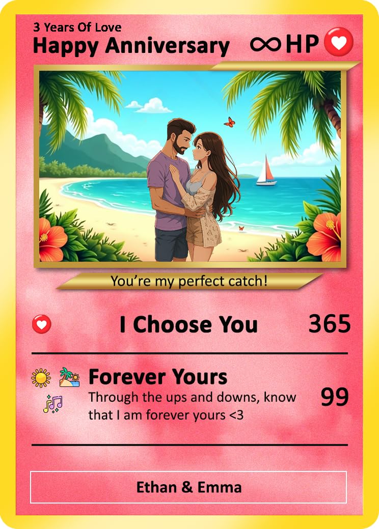 Nestura Custom Valentine Poke Card with Photo | Personalized Poke Card for Couple | Animated Metal Customized Valentine Gift Cards | Romantic Gift for