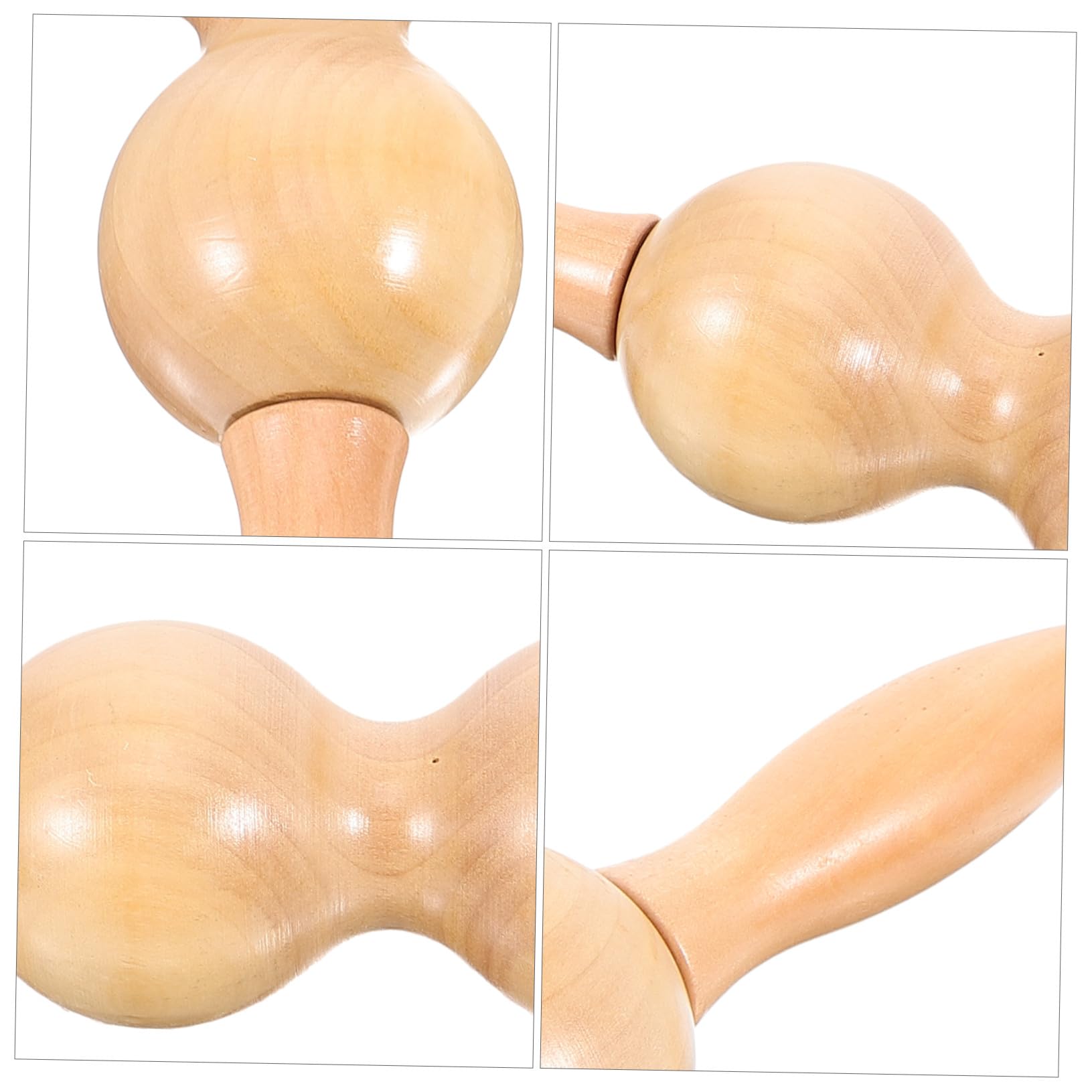 Masajeador Corporal Profesional de Madera Natural Herramienta de Masaje para Pies y Espalda Estimulador de Puntos de Acupuntura Duradero y Seguro para Uso Doméstico y Profesional