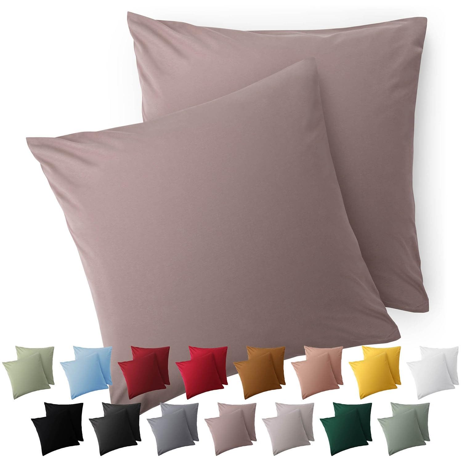 Blumtal Federe Cuscini Divano 65x65 cm - Set di Copricuscini per Divani in Microfibra a 2 Pezzi con Chiusura a Busta, certificati Oeko-Tex, extra morbidi e lavabili - Tortora