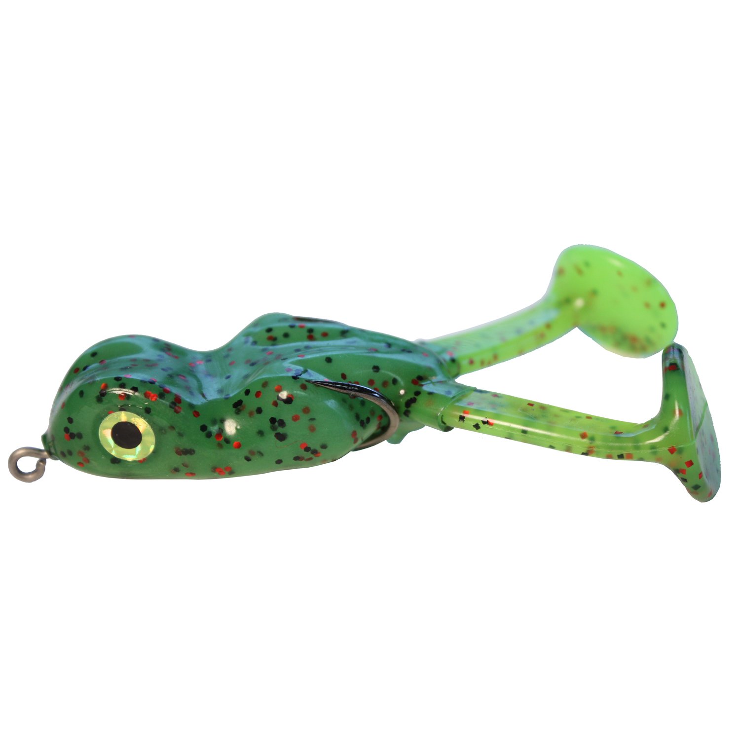 Scum Frog Bigfoot Topwater Bass Fishing Paddle Foot Hollow Body Frog Lure with Weedless Hooks, Little Bigfoot (5/16 Ounce)