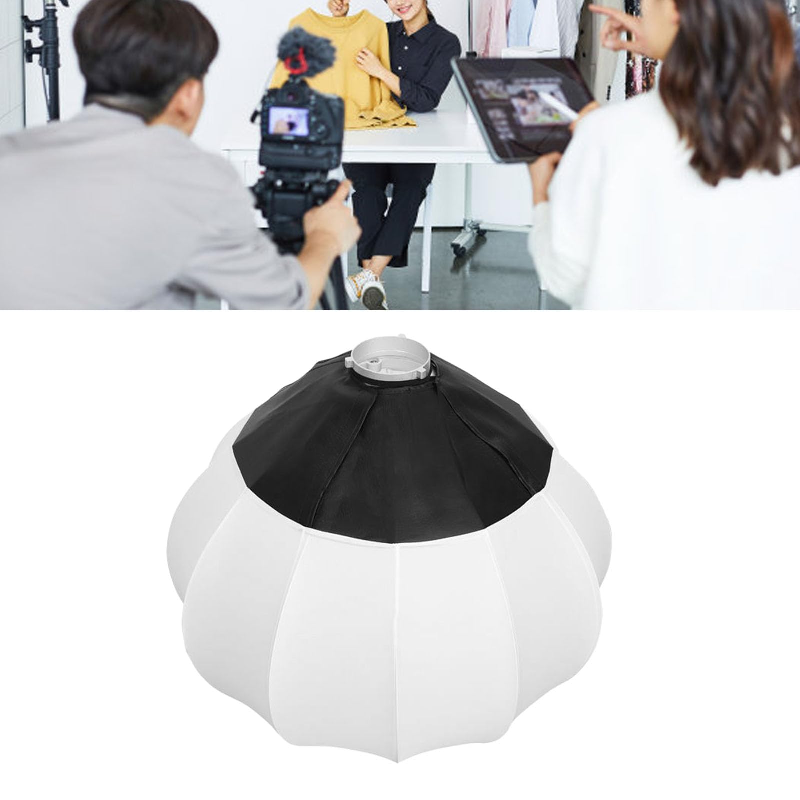 Lantern Softbox Miękki Modyfikator światła, Modyfikator światła Fotograficznego 360° z szybkozłączką, Składany Softbox w Kształcie Kuli o Przekątnej 25,6 Cala z Mocowaniem Bowens