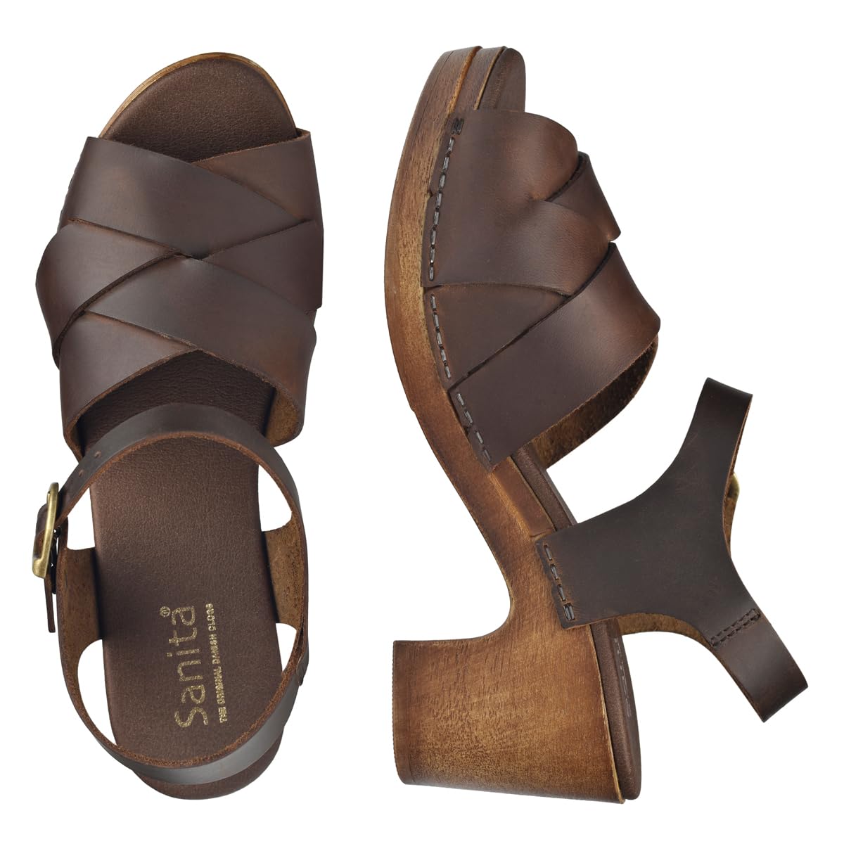 Sanita Non Wood Sabbie Leder Sandale