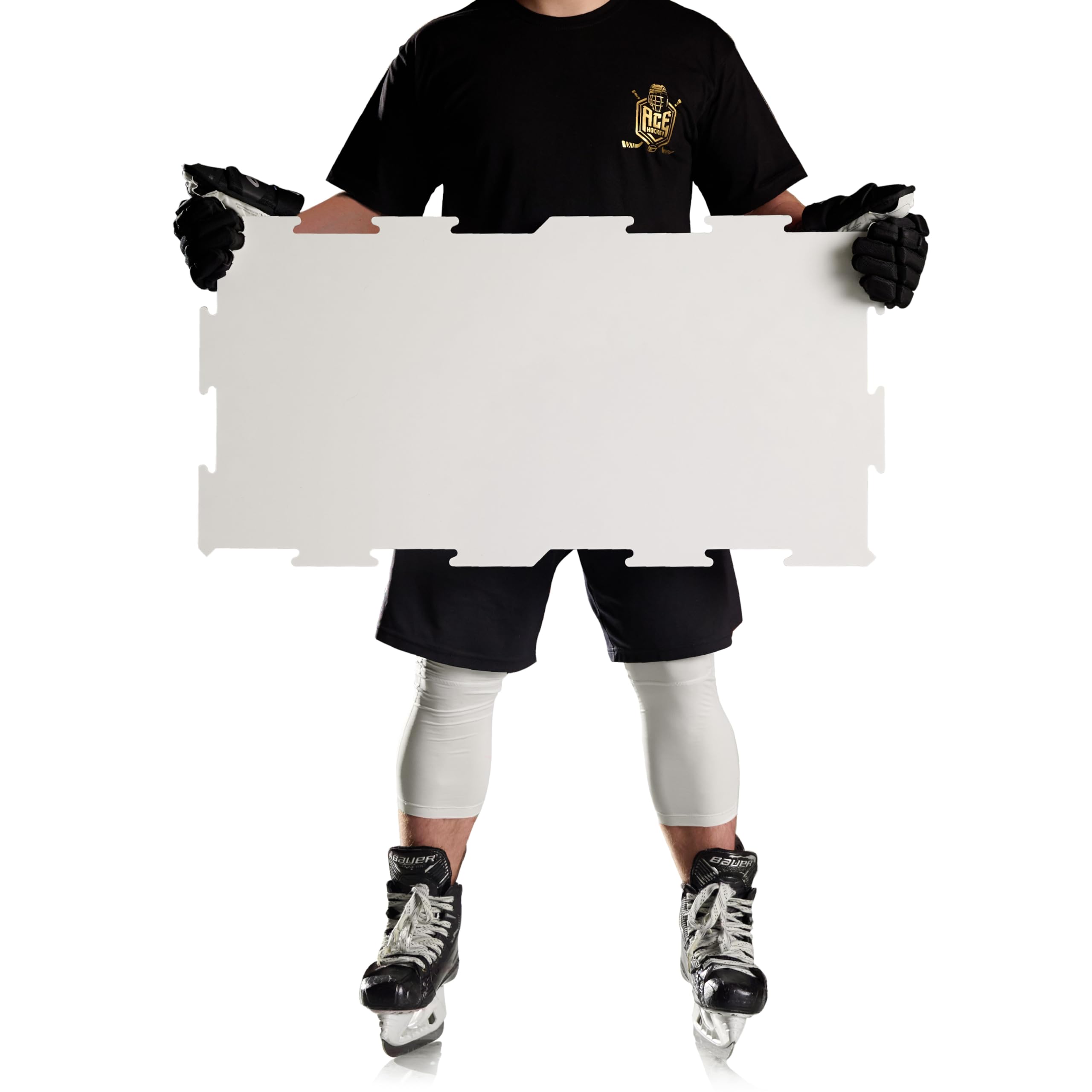 Skateable Double Sided Synthetic Ice Hockey Tiles - Simulates Real Ice - Professional Quality Superior Training Platform for Skating, Shooting, Passing and Stickhandling - 5 sq. ft.