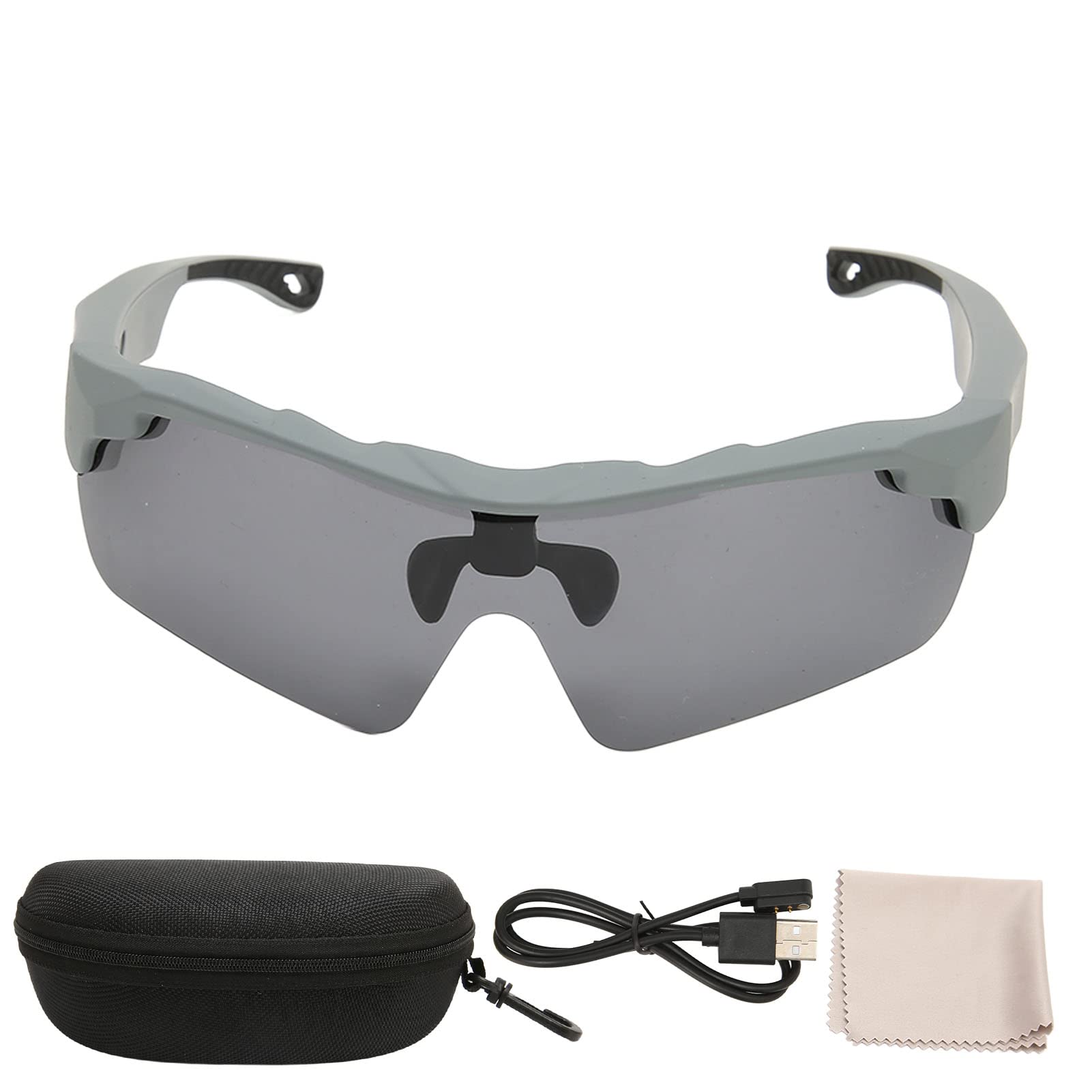 BT Audio Gafas de Sol, Gafas de Sol Deportivas Polarizadas Inteligentes con Altavoz de Oído Abierto y Control de Voz, para Hombres y Mujeres Que Viajan Corriendo Conduciendo