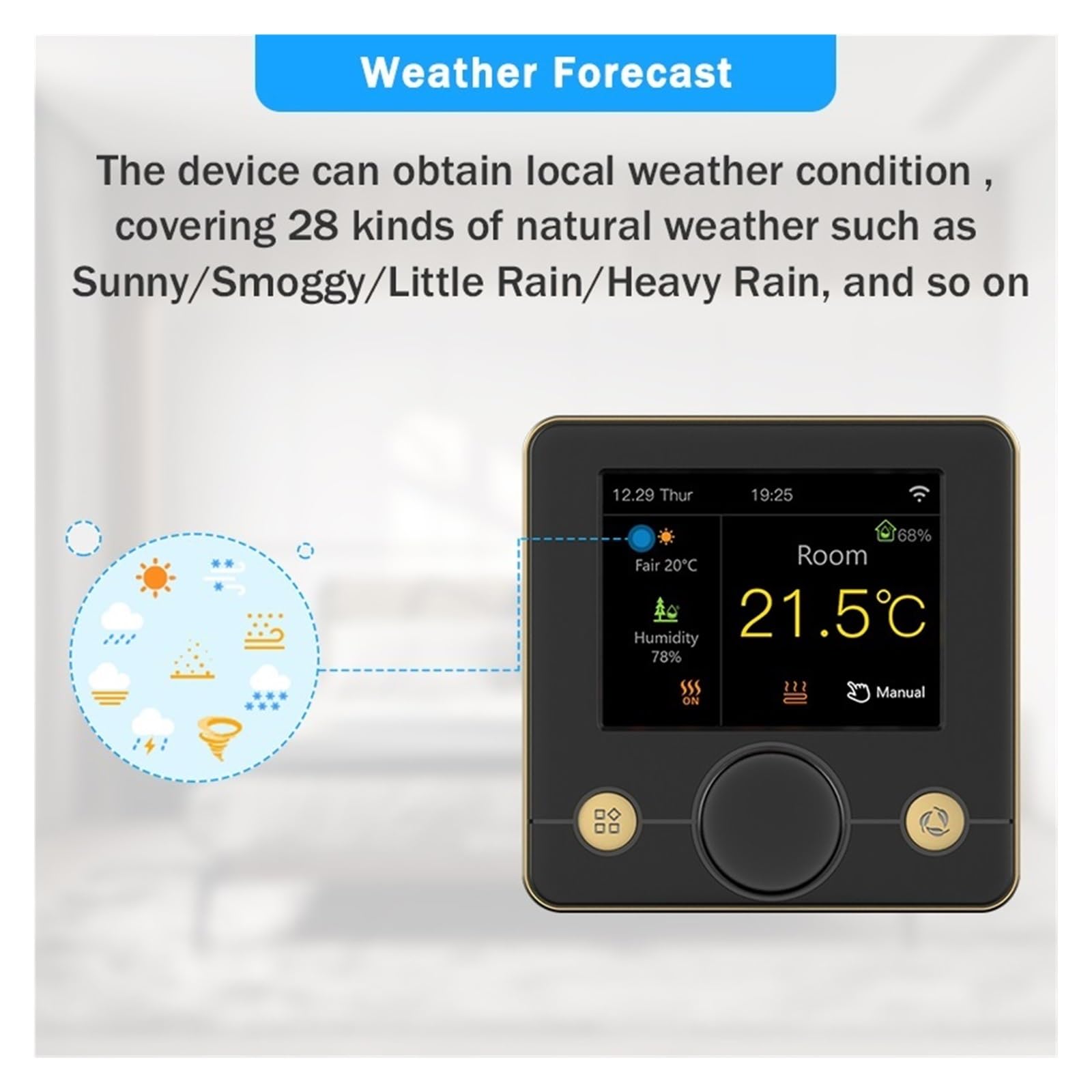 Termostat cyfrowy, Inteligentny termostat Tuya, elektryczne ogrzewanie podłogowe kocioł gazowy na wodę, termostat cyfrowy regulator temperatury ciepłej podłogi(3A Gas Boiler)