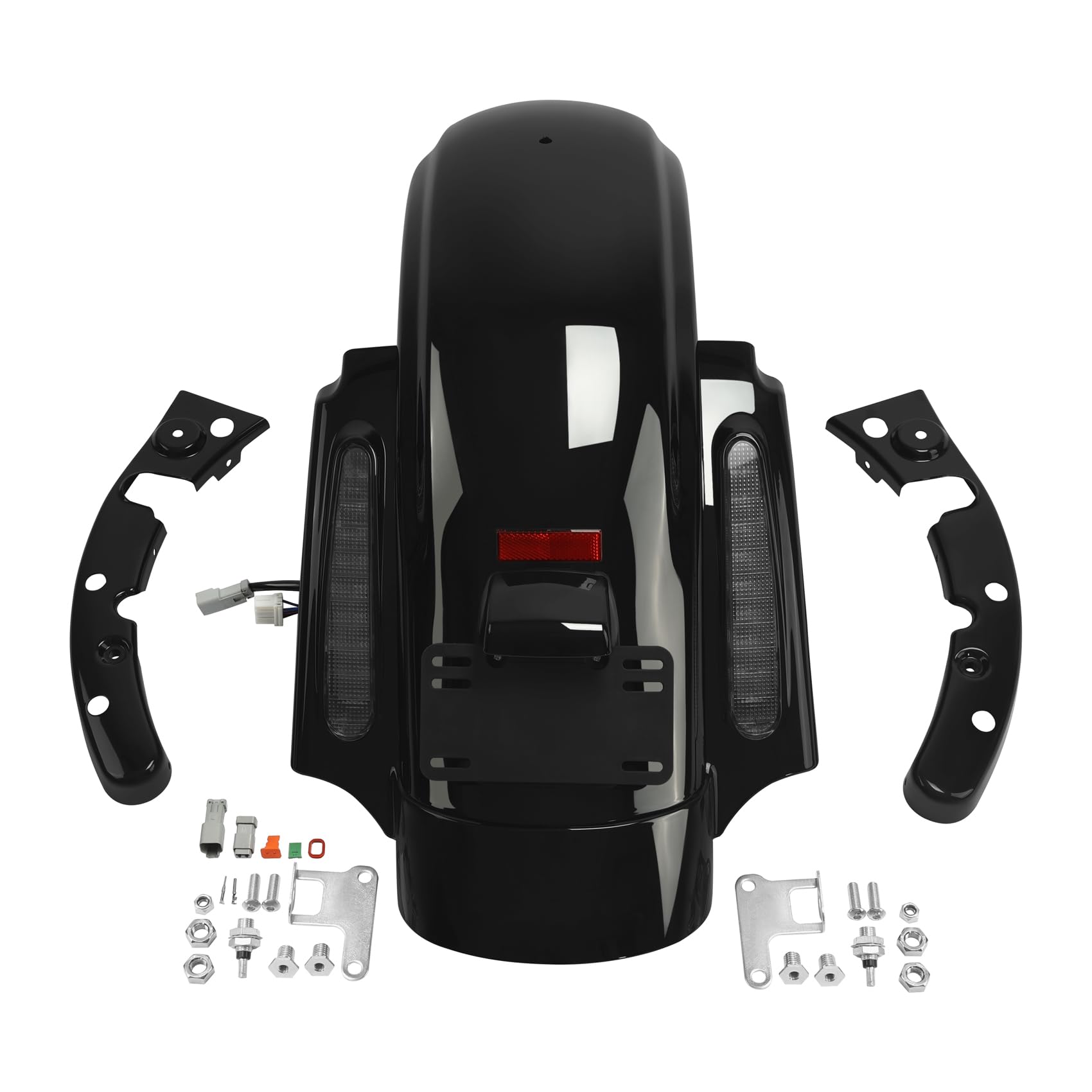 TCMTLED Rear Fender System Included Strut Covers Fits For Harley Touring Road King CVO Road Glide Ultra Classic Electra Glide Street Glide 2009-2013
