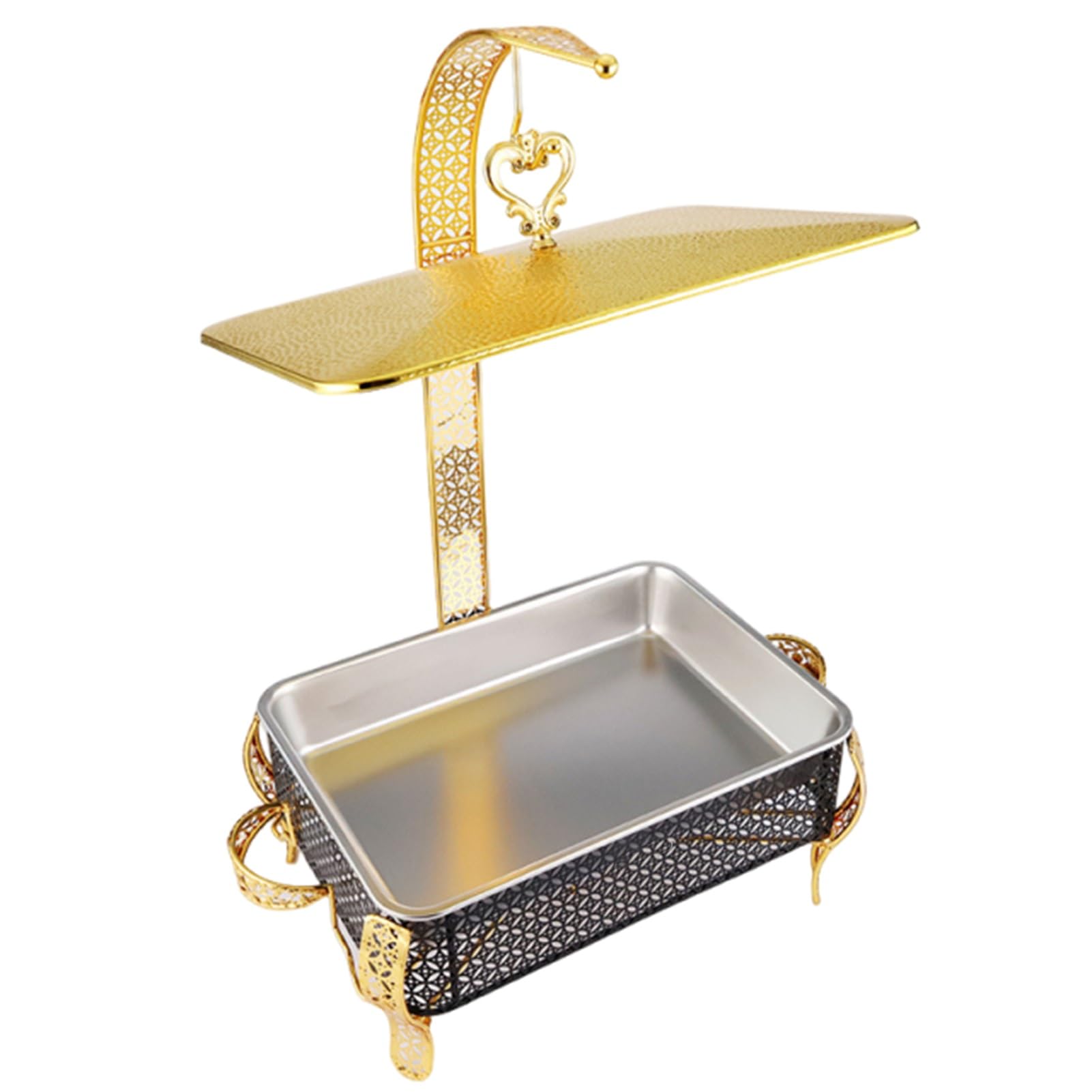 Scaldavivande in acciaio inox, capacità 5,5 l, con coperchio sospeso per catering, feste e banchetti