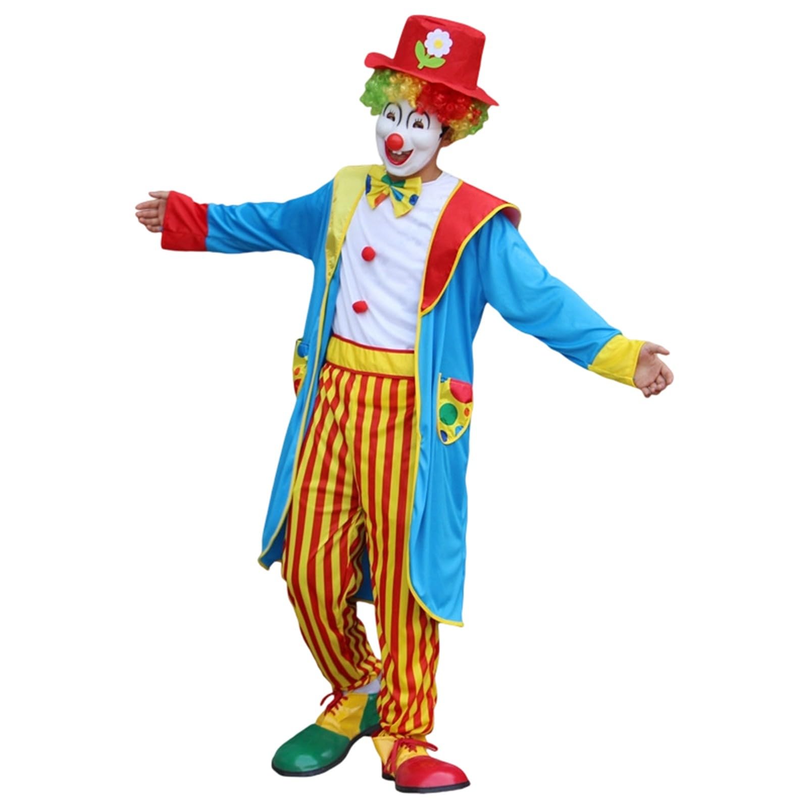 Adult Clown Circus Costume Party Fancy Dress Outfit Party Fashion - Clown Costume Unisex Adult Circus Children's Parties 2026 Carnival Theme Parties Adult Costume for Stage Performance Unisex — image 1